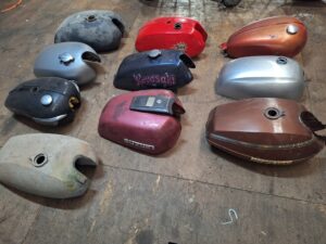 Assorted petrol tanks